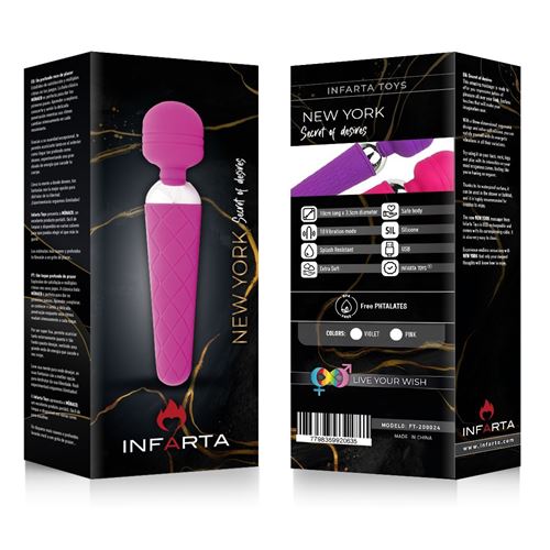 MASAJEADOR NEW YORK  RECARGABLE USB VIBRADOR CLÍTORIS