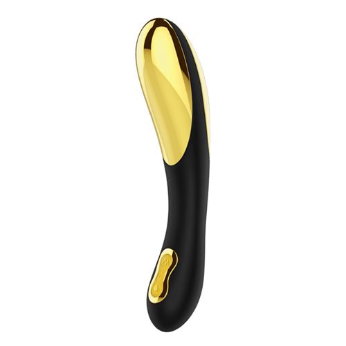 VIBRADOR GOLD FLAMINGO CALOR USB SILICONA RECARGABLE