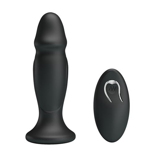 VIBRADOR ANAL RECARGABLE CONTROL REMOTO SILICONA 12,5CM X 3CM