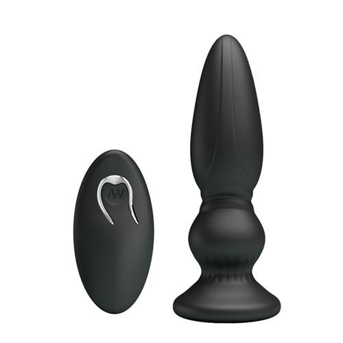 VIBRADOR ANAL RECARGABLE CONTROL REMOTO SILICONA 12,5CM X 3,3CM