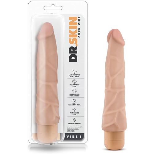 DR. SKIN - COCK VIBE 1 - 9 INCH VIBRATING COCK - BEIGE