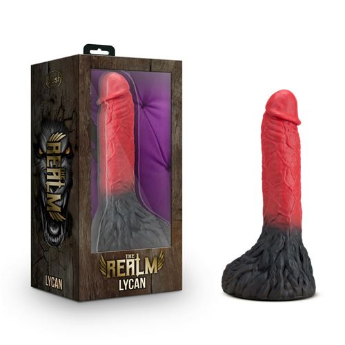 THE REALM - LYCAN - LOCK ON WEREWOLF DILDO - RED