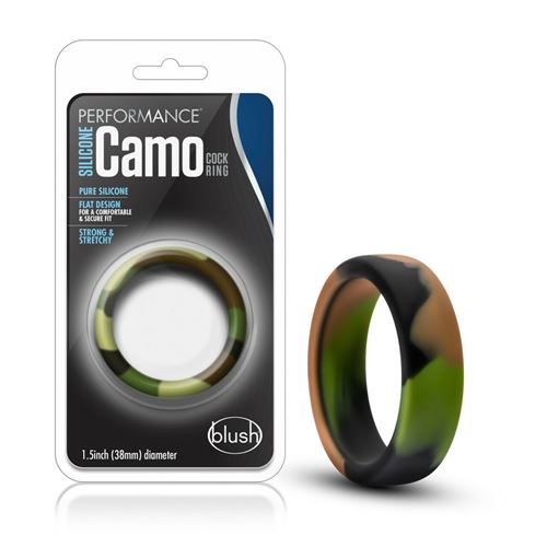 PERFORMANCE - SILICONE CAMO COCK RING - GREEN CAMOUFLAGE