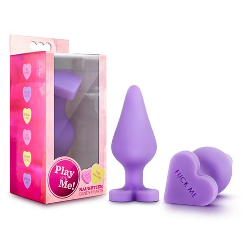 PLAY WITH ME  - NAUGHTIER CANDY HEART - FUCK ME - PURPLE