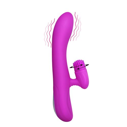 VIBRADOR CRIS CLITORIS ROTATIVO 11 FUNCIONES SILICONA USB RECARGABLE