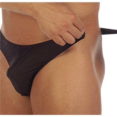 TANGA LESS LYCRA LISA C/VELCRO TALLE:U COLOR:NEGRO