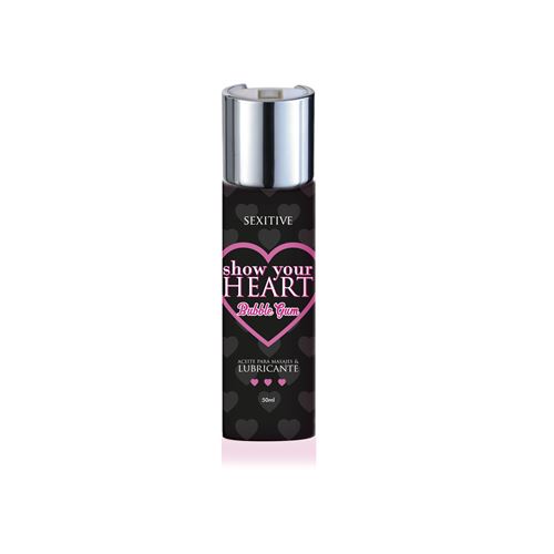 GEL LUBRICANTE SABORIZADO SHOW YOUR HEART BUBBLE GUM