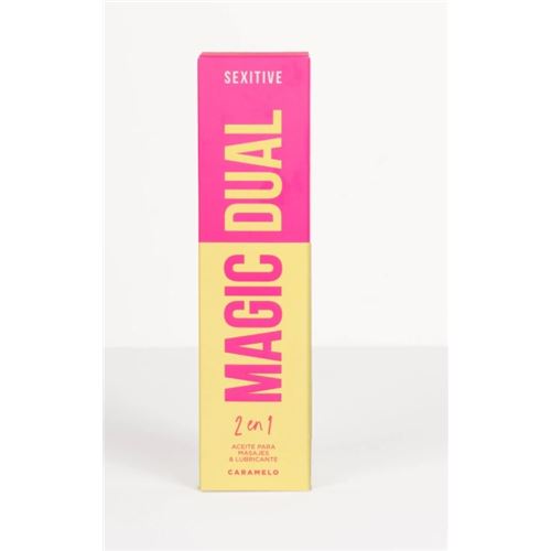 MAGIC DUAL ACEITE SENSUAL PARA MASAJES Y LUBRICANTE- AROMA CARAMELO