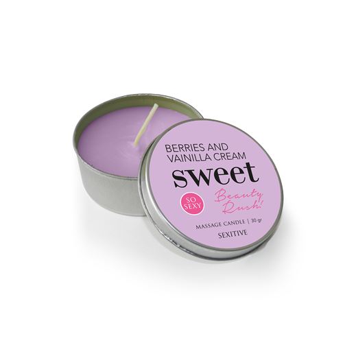 Massage Candle Sweet Beauty Rush - Berries and Vainilla Cream - 30 gr -