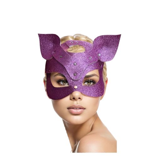 MASCARA GATITA GLITTER ROSA