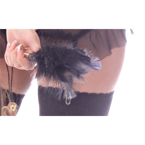 PLUMA LUXURY GOLD CON PUNTILLA