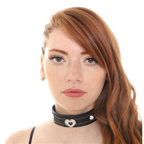 COLLAR CHOKER CORAZON B/N - FASHION TRENDS