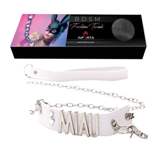 COLLAR CHOKER MIAU BLANCO