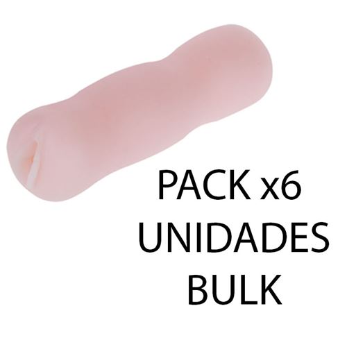PACK PROMO X6 - MASTURBADOR VAGINA 16CM X 4,5CM - BULK - BM-009101