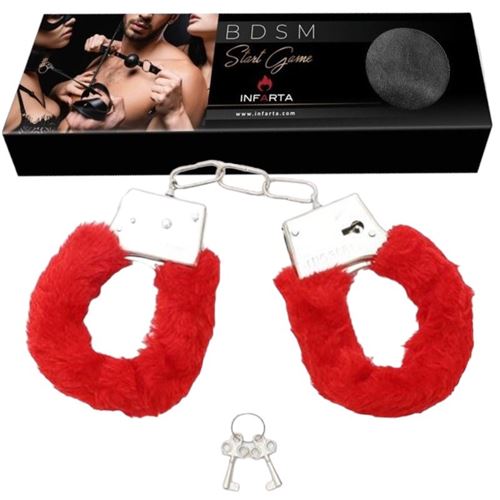 ESPOSAS METAL PELUCHE ROJA