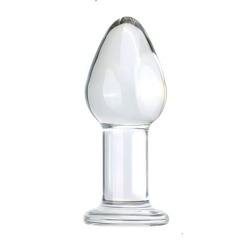 GLASS ANAL PLUG  CRYSTALDROP