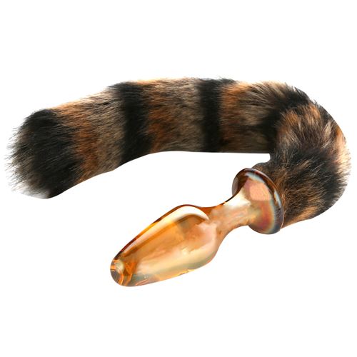 GLASS ANAL TAIL GOLDEN FOX