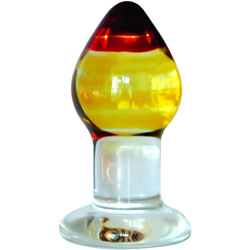 GLASS ANAL PLUG  AMBERIS