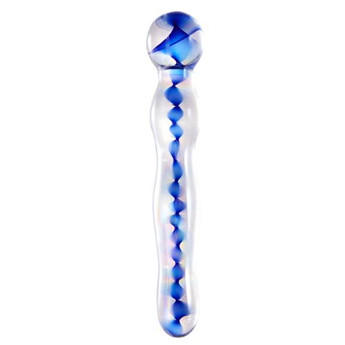 GLASS DILDO HELIXBLUE