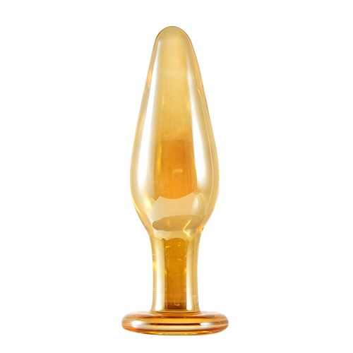 GLASS ANAL PLUG  AURUM