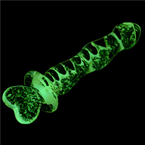 GLASS DILDO GLOW IN THE DARK  PHANTOM HEART