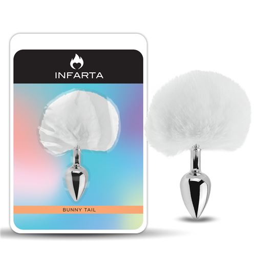 ANAL PLUG BUNNY METAL SMALL WHITE