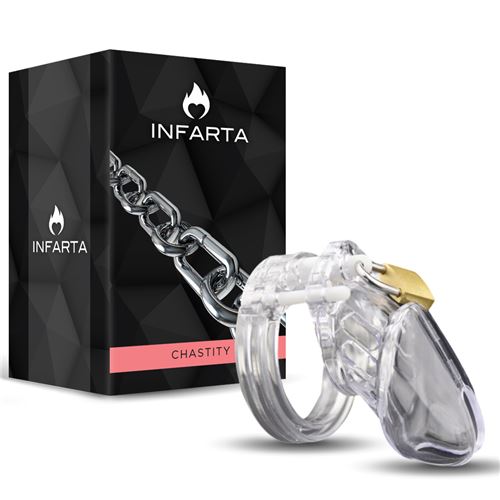 CHASTITY GUARDIAN JUNIOR PLASTIC SHORT TRANSPARENT