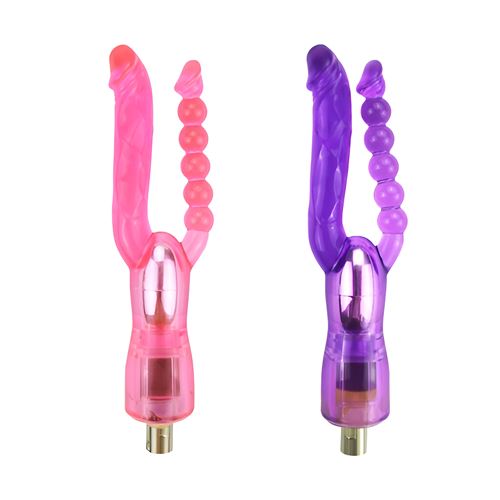 DOUBLE DILDO ACCESSORY FOR SEX MACHINE / DRILLME COMPATIBLE