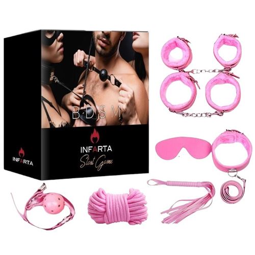 KIT BONDAGE 7 PIEZAS ROSA