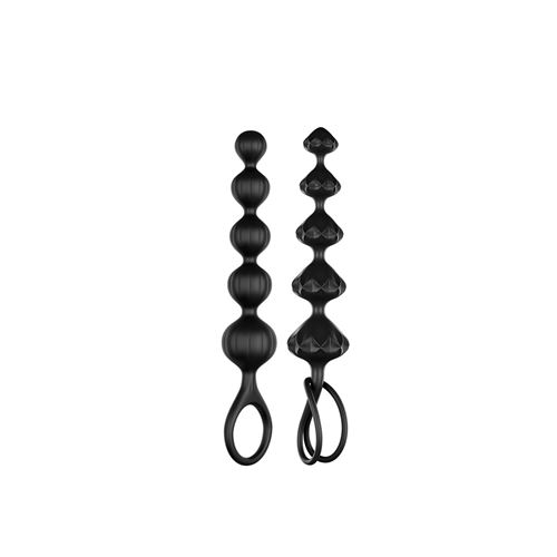 LOVE BEADS  SET OF 2  BLACK