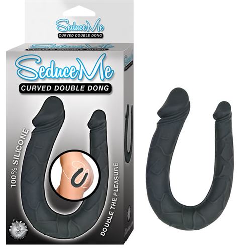 SEDUCE ME CURVED DOUBLE DONG BLACK