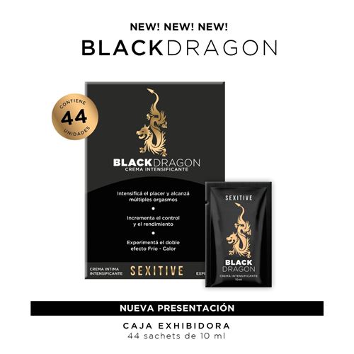 POUCH CREMA INTENSIFICANTE BLACK DRAGON- 44 UNIDADES