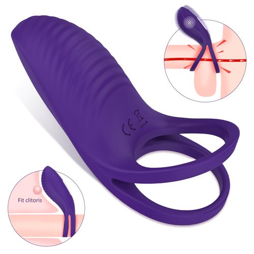 ANILLO VIBRADOR TRAP - USB RECARGABLE - 9 FUNCIONES - SILICONA 10CM X 5CM