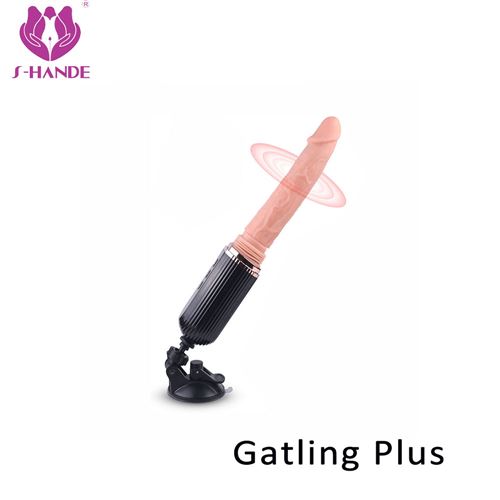 VIBRADOR GATLING CON BASE CONTROL REMOTO RECARGABLE